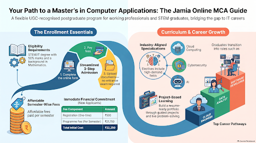 Jamia Hamdard Online MCA course, admission process, fees and syllabus
