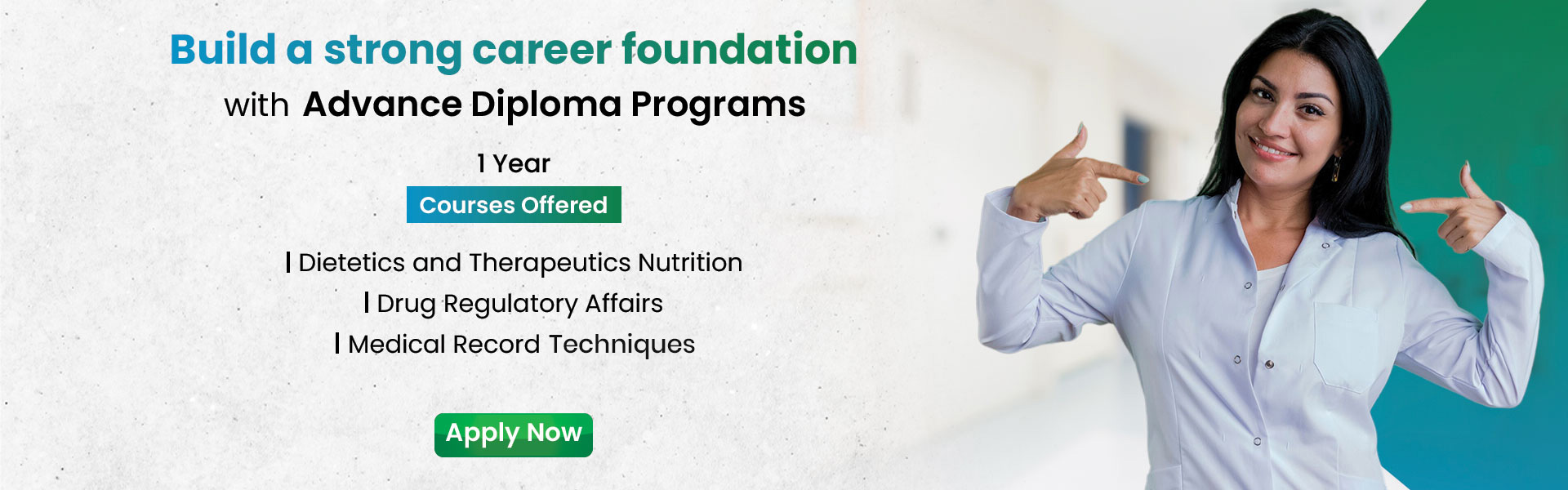Jamia Hamdard Online - Hero Banner showcasing Online Advance Diploma Courses - Dietetics and Therapeutics Nutrition | Drug Regulatory Affairs | 